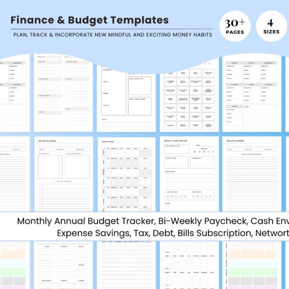 Download 2024 Finance Planner Bundle, Digital PDF - Finance plan Collection