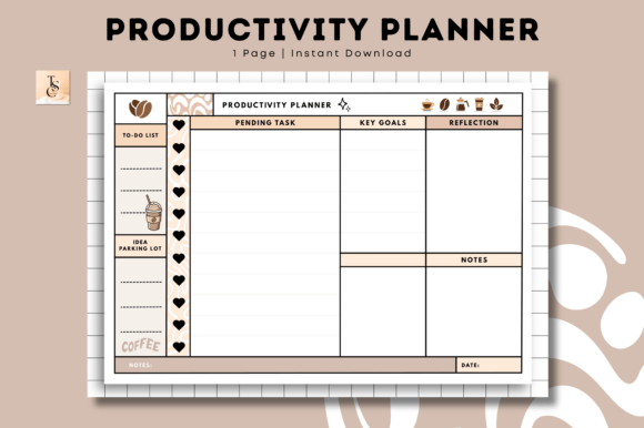 Download Productivity Planner • Coffee Latte - Productivity planner Collection