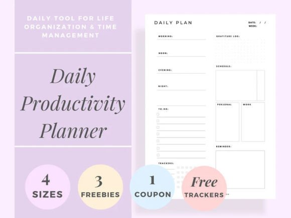 Download Daily Productivity Planner, Printable Da - Productivity planner Collection