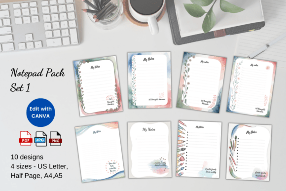 Download Printable Notepad Pack Template - Printable notepad Collection
