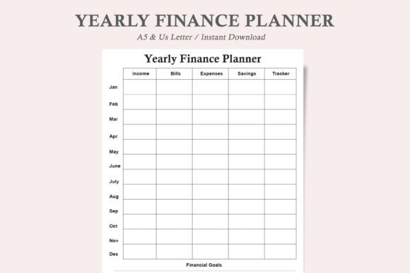 Download Yearly Finance Planner,Financial Planner - Finance plan Collection