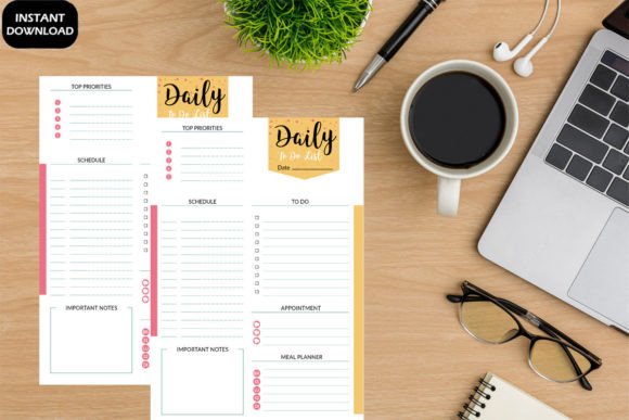 Download Classic Daily to Do List Retro Printable - Premium Bundle