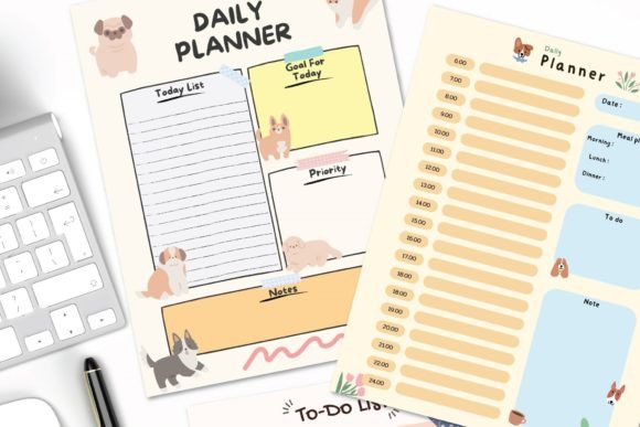 Download Doggy Daiy Planner, Portrait 8.5x11 - Premium Resources