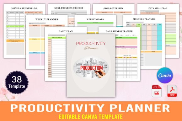Download Productivity Planner Canva Interior - Productivity planner Collection