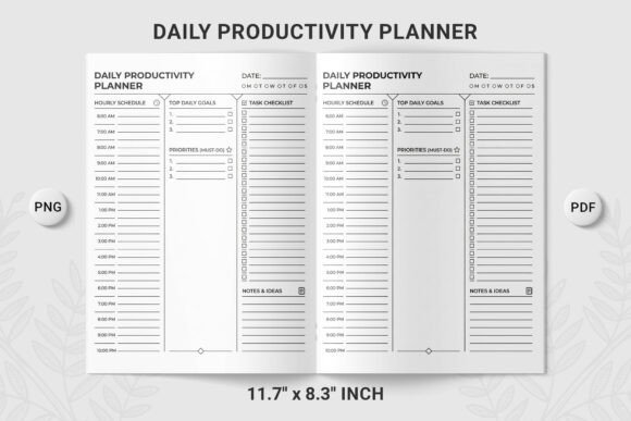 Download Daily Productivity Planner Layout PNG - Productivity planner Collection