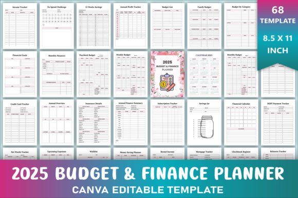 Download Editable 2025 Budget &amp; Finance Planner - Finance plan Collection