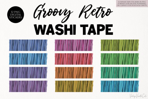 Download Groovy Retro Washi Tape - Premium Resources