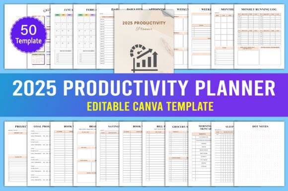 Download 2025 Productivity Planner Canva - Productivity planner Collection